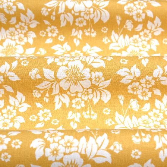 Home Maison - Torchon de cuisine en coton à motif floral imprimé - HOME MAISON - Coton - Jaune moutarde - Image 3