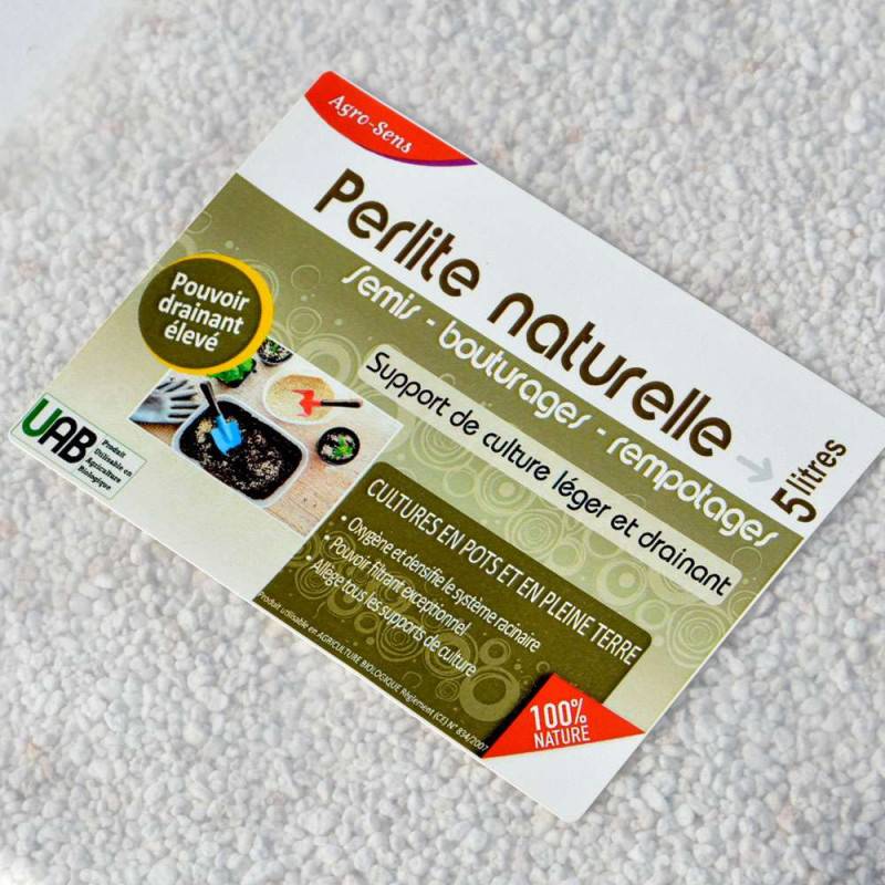 Perlite naturelle pour plantes - Agro Sens - Sac 5 litres - Image 2