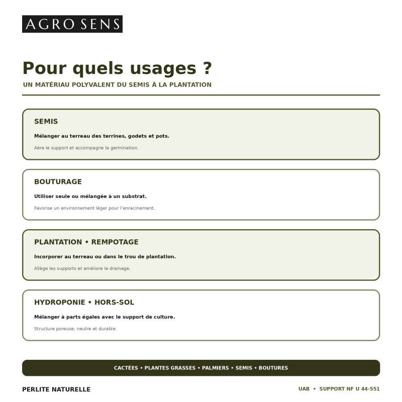 Perlite naturelle pour plantes - Agro Sens - Sac 5 litres - Image 5
