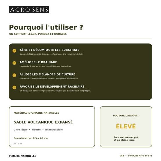 Perlite naturelle pour plantes - Agro Sens - Sac 5 litres - Image 4
