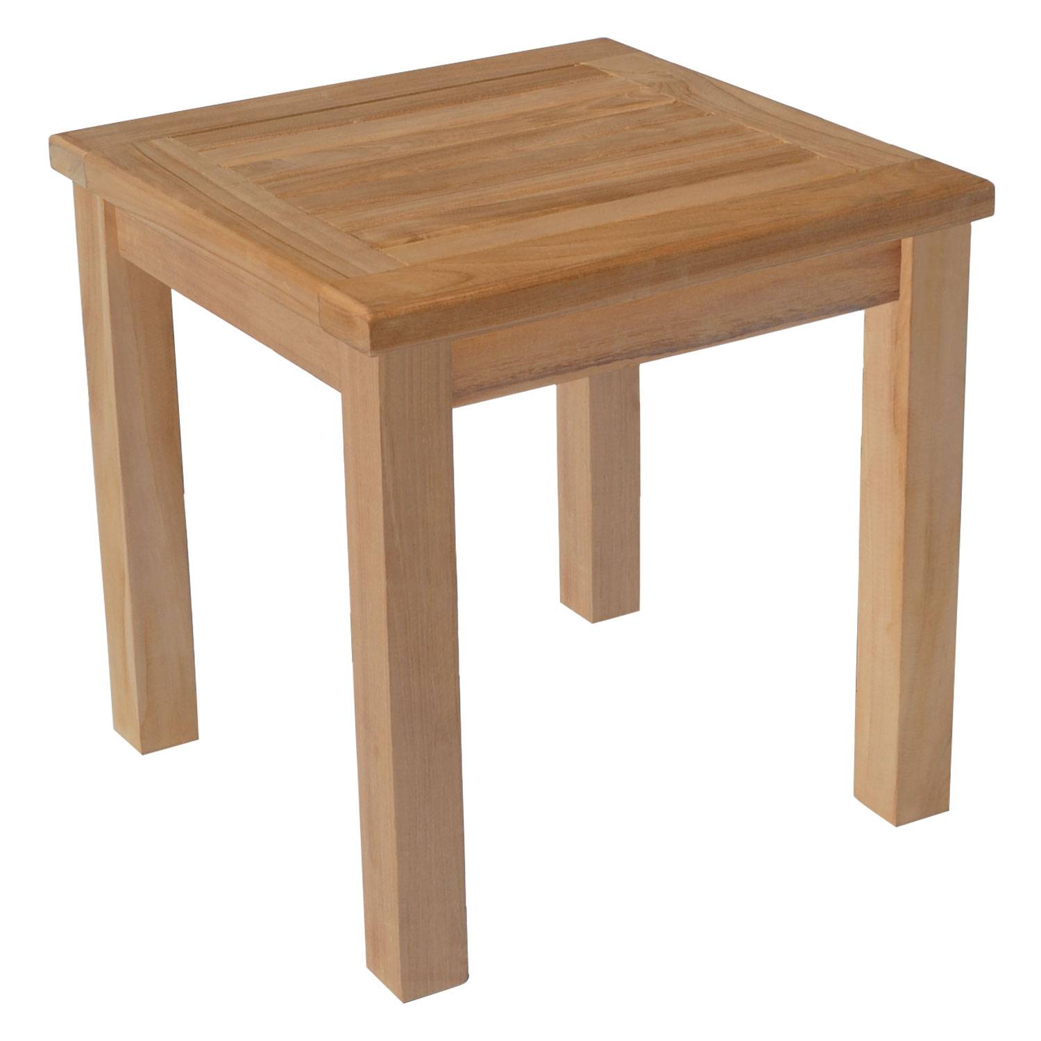 Happy Garden - Table d'appoint carrée en teck massif 45cm JAVA - HAPPY GARDEN - Imagen 1