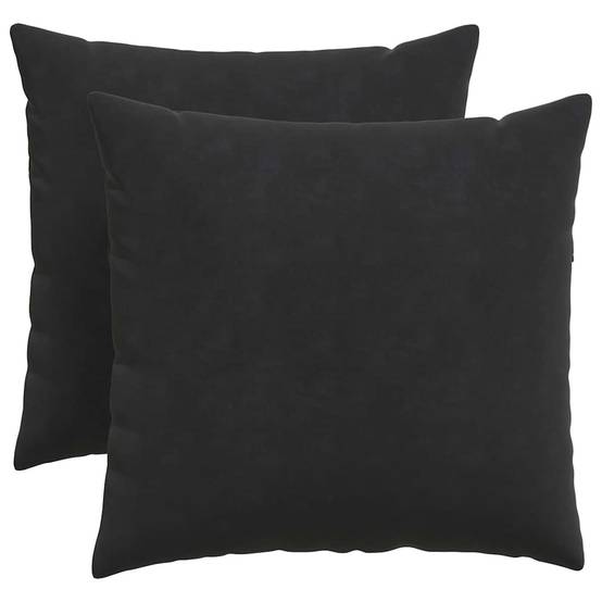 ComfortXL - Paire de Coussins Velours Côtelé avec Housses Amovibles pour Canapé et Fauteuil Noir 50x50 cm – ComfortXL Outdoor Living - Image 2