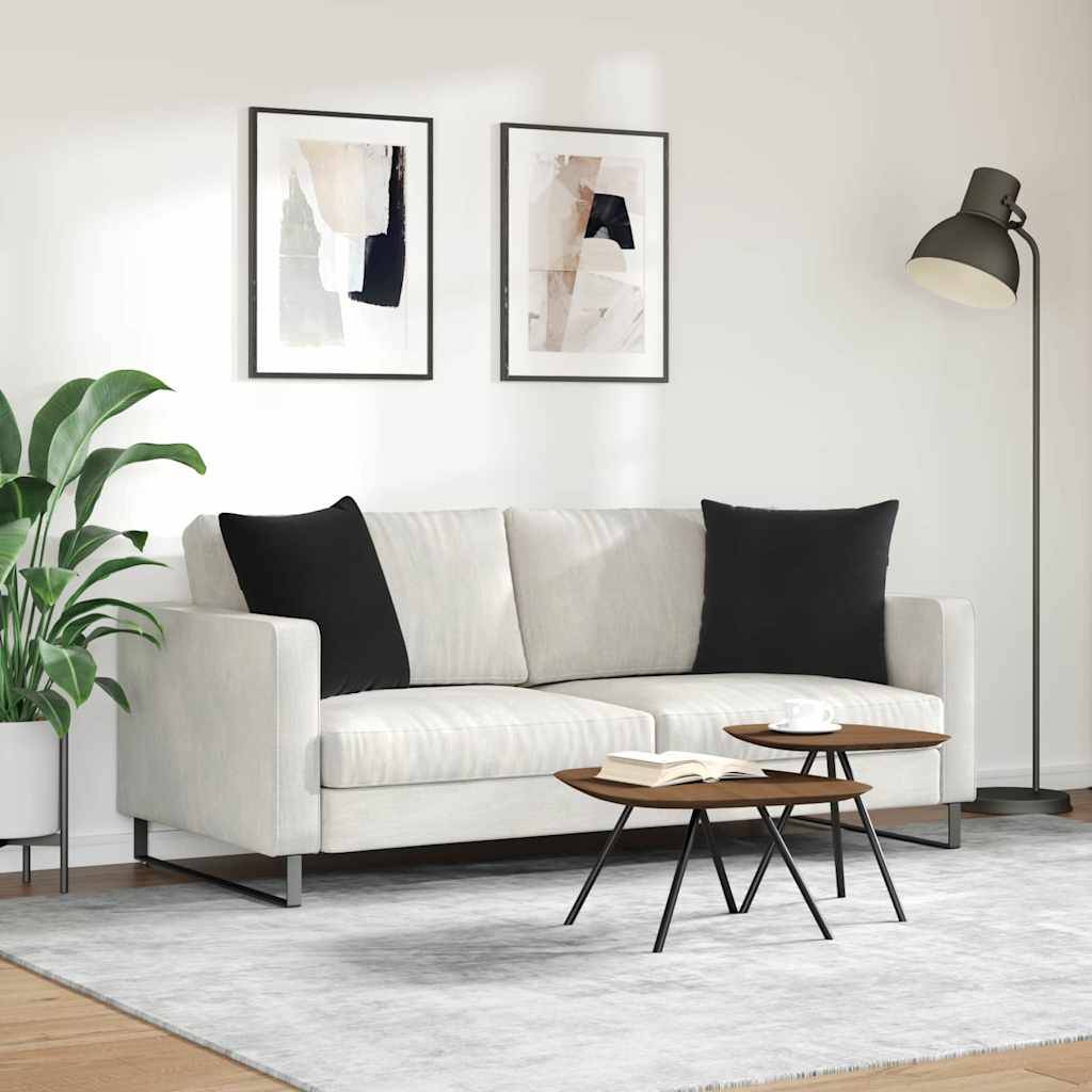ComfortXL - Paire de Coussins Velours Côtelé avec Housses Amovibles pour Canapé et Fauteuil Noir 50x50 cm – ComfortXL Outdoor Living - Image 4