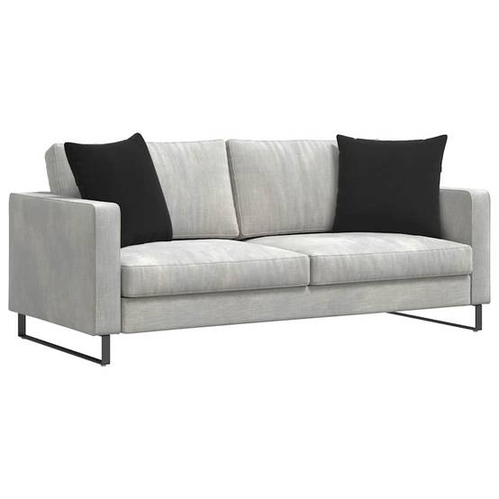 ComfortXL - Paire de Coussins Velours Côtelé avec Housses Amovibles pour Canapé et Fauteuil Noir 50x50 cm – ComfortXL Outdoor Living - Image 3