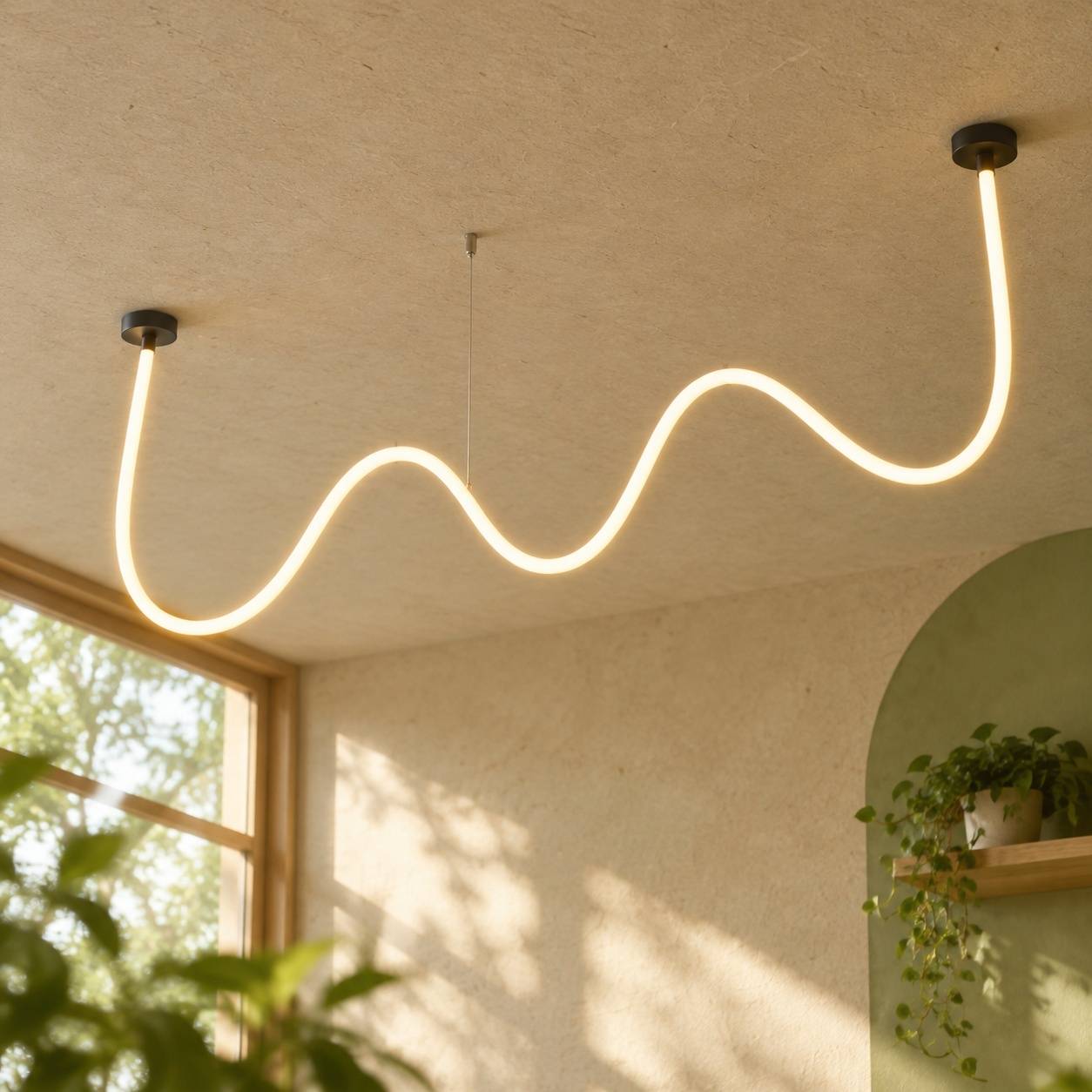 Plafonnier LED 68W Télécommande Dimmable 3000K-6000K Flexible - Image 2