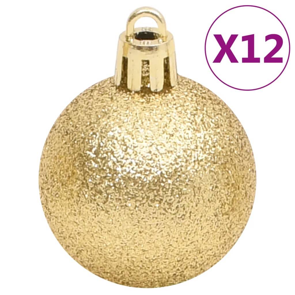 Ensemble de boules de Noël - Ornements de Noël - décorations de Noël 112 pcs rouge vert doré polystyrène - Image 5