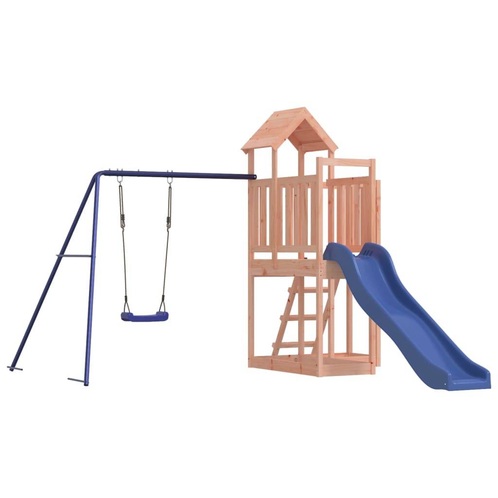 Helloshop26 - Aire de jeux d'extérieur balançoires toboggan portiques robuste jeux jardin 286 x 378 x 214 cm bois massif de douglas - Imagen 2
