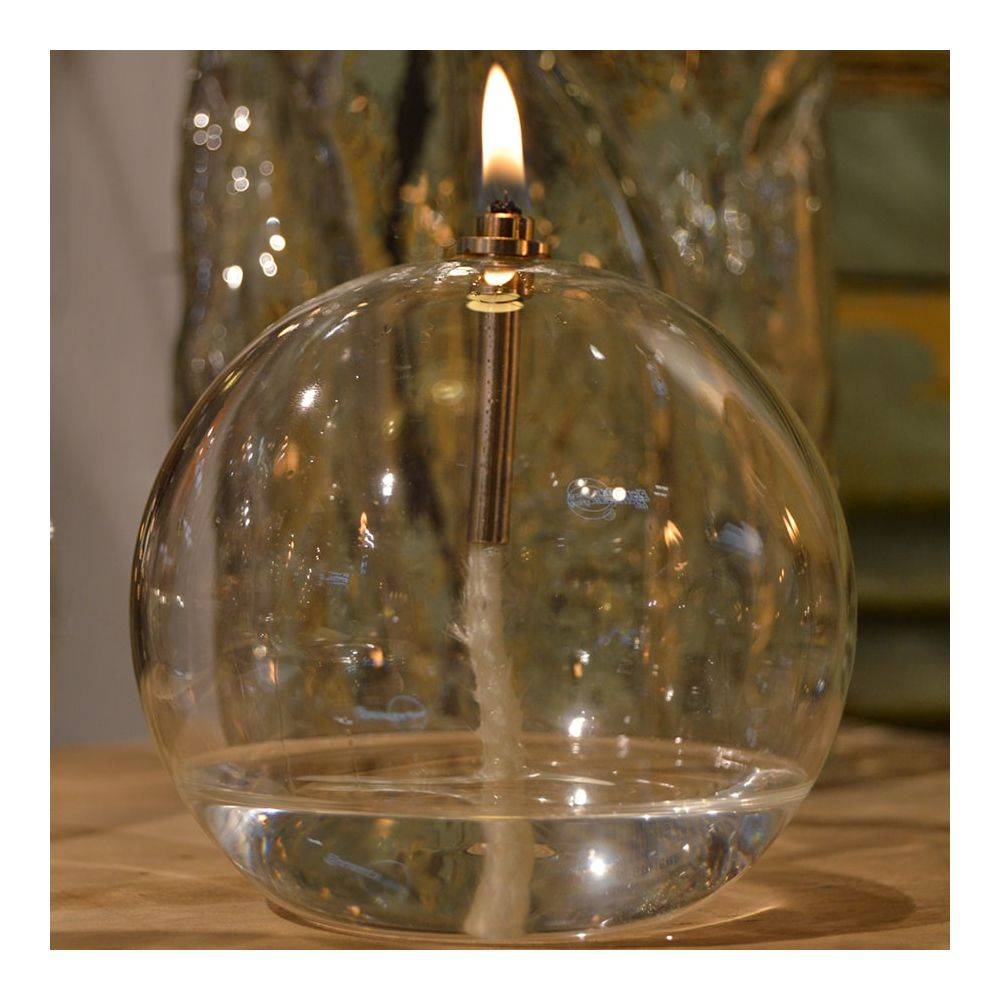 Bazardeluxe - Lampe à huile en verre Sphere 13 x 14 cm - Imagen 2