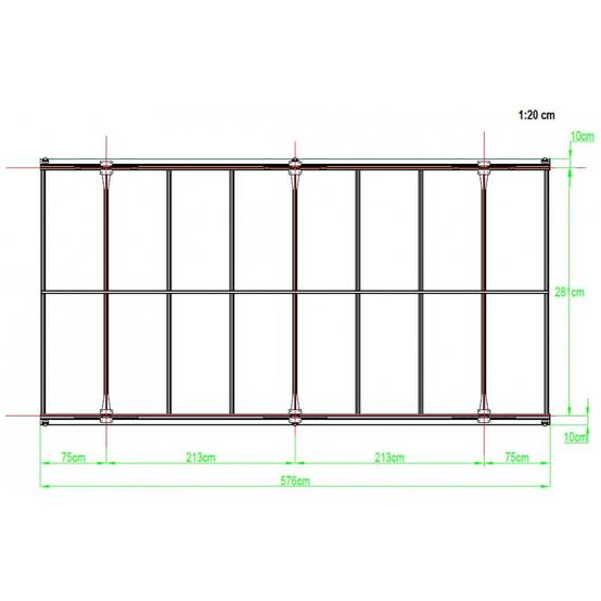 X-Metal - Carport autoportant aluminium blanc 17,28 m² polycarbonate 6mm kit ancrage X-Metal - Image 3