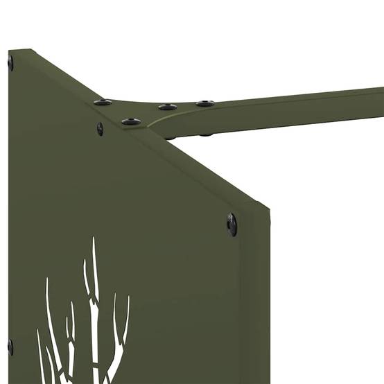Casier à Bois Décoratif en Acier Vert Olive, Cube de Rangement 40 cm – ComfortXL Outdoor Living - Image 7