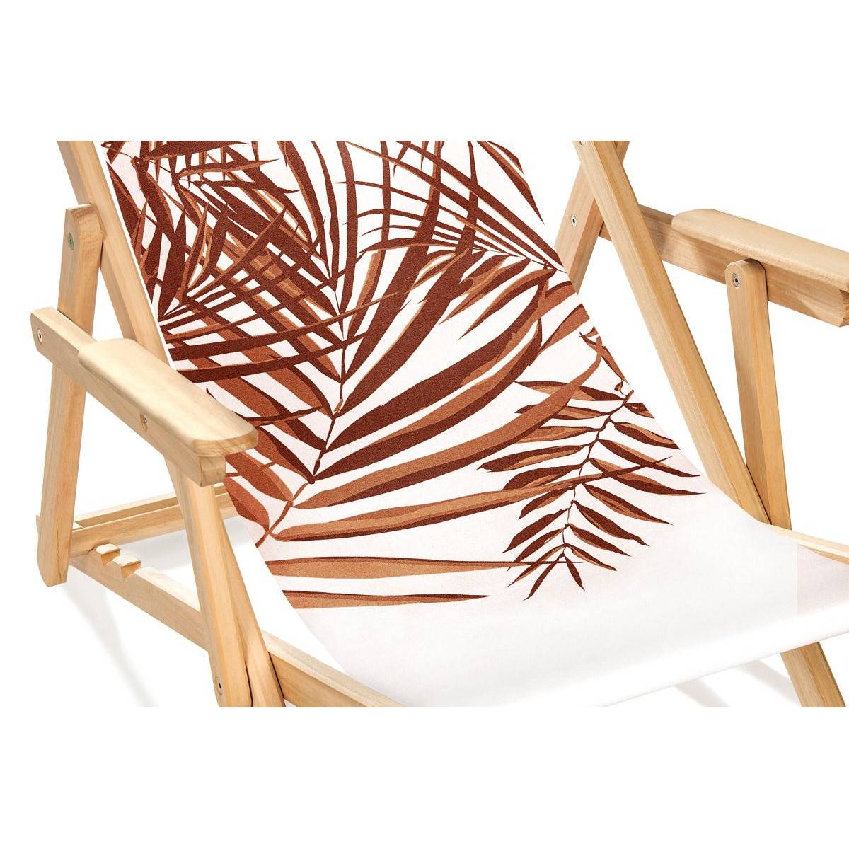 City Garden - Chilienne LONA en bois et toile coton avec motif jungle rouge - CITY GARDEN - Imagen 3
