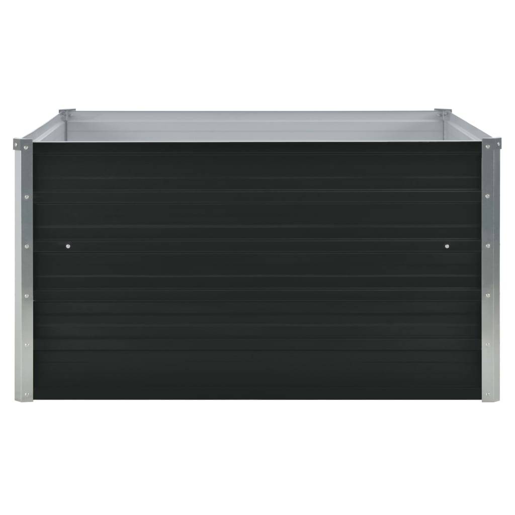 Helloshop26 - Jardinière 100 x 100 x 45 cm acier galvanisé anthracite - Image 2