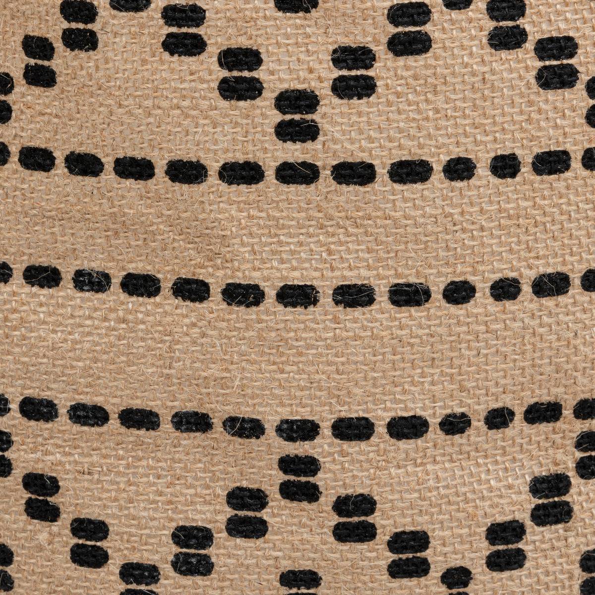 Panier de rangement Beige et Noir en Jute et Coton  D 32 cm - Imagen 2