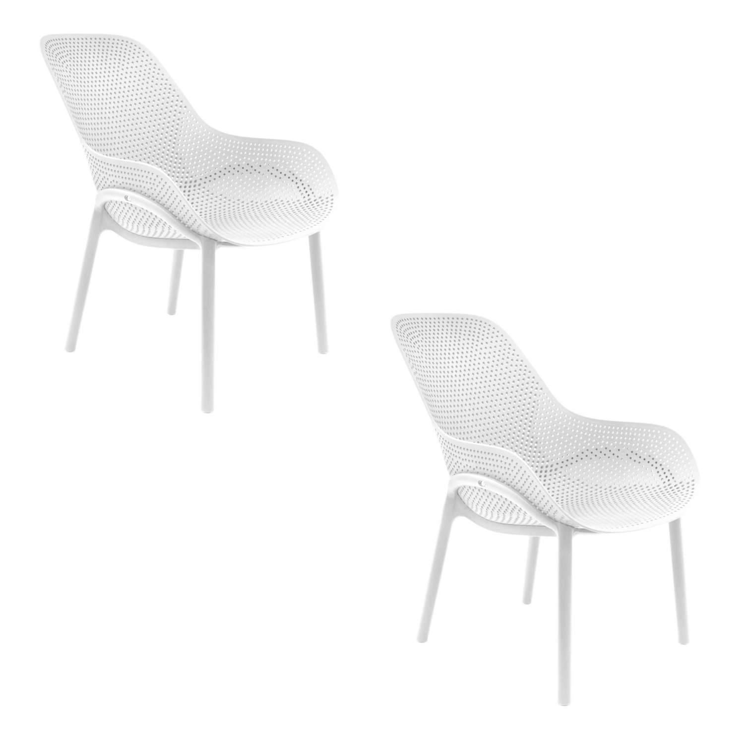 The Home Deco Factory - 2 Fauteuils pour table de jardin design Malibu - The Home Deco Factory - Imagen 1