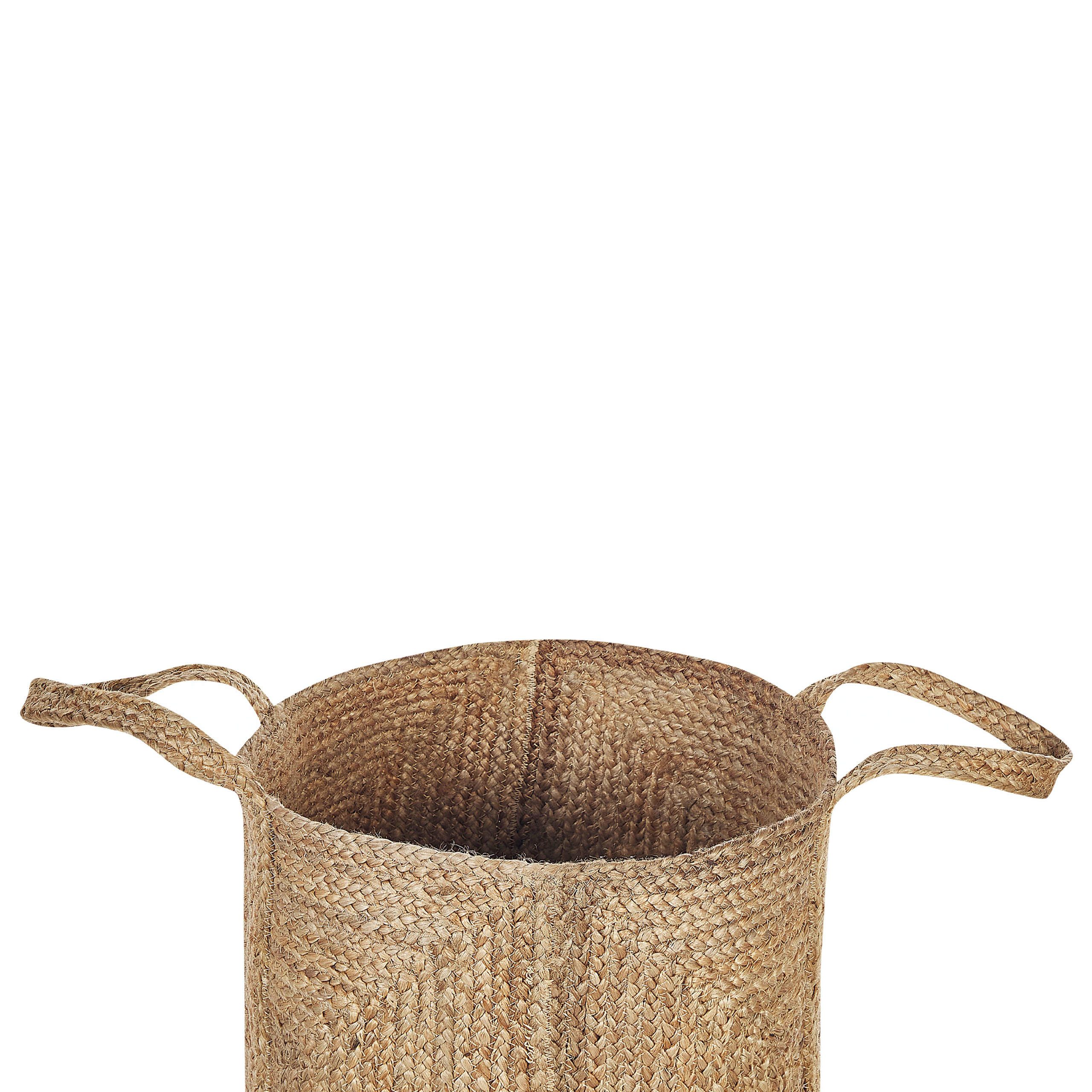 Beliani - Panier Naturel en Jute 40 cm de Diamètre Corbeille à Linge Faite Main Tressée Rangement pour Intérieur Accessoire Rangement - Imagen 4