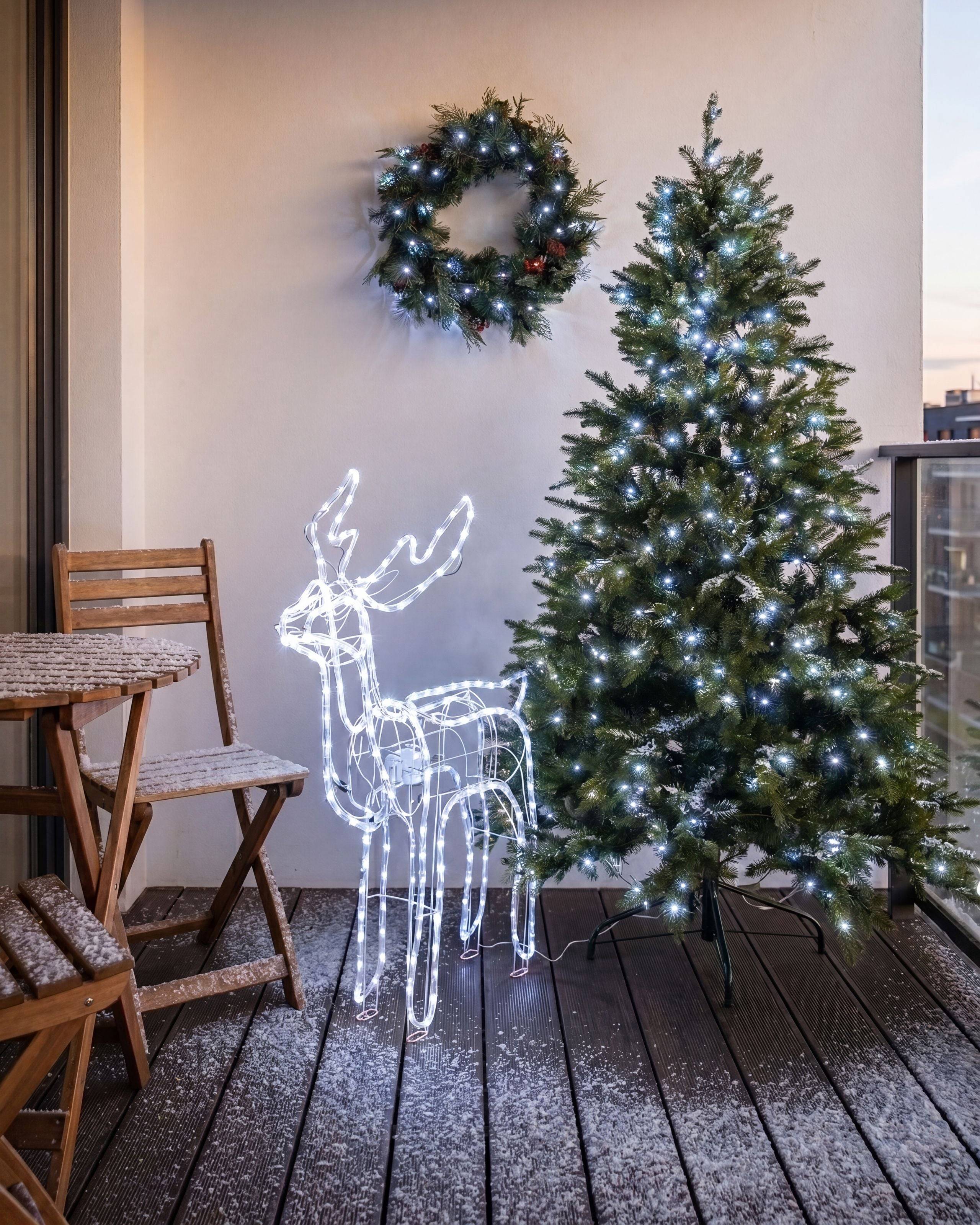 Beliani - Décoration LED Métal Blanc INNNES - Beliani - Imagen 1
