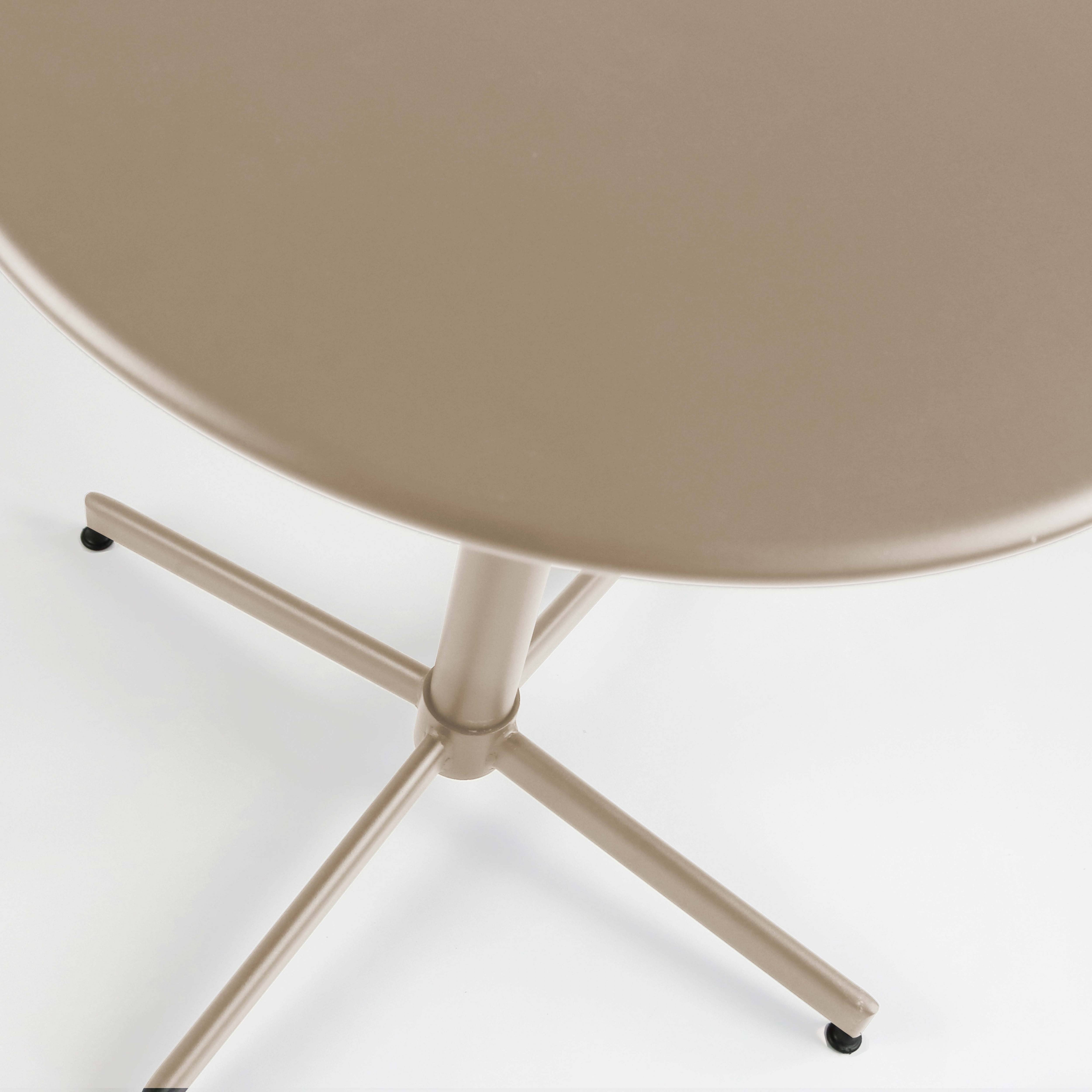 Oviala - Table de jardin ronde bistro inclinable en acier taupe Palavas - Oviala - Imagen 6