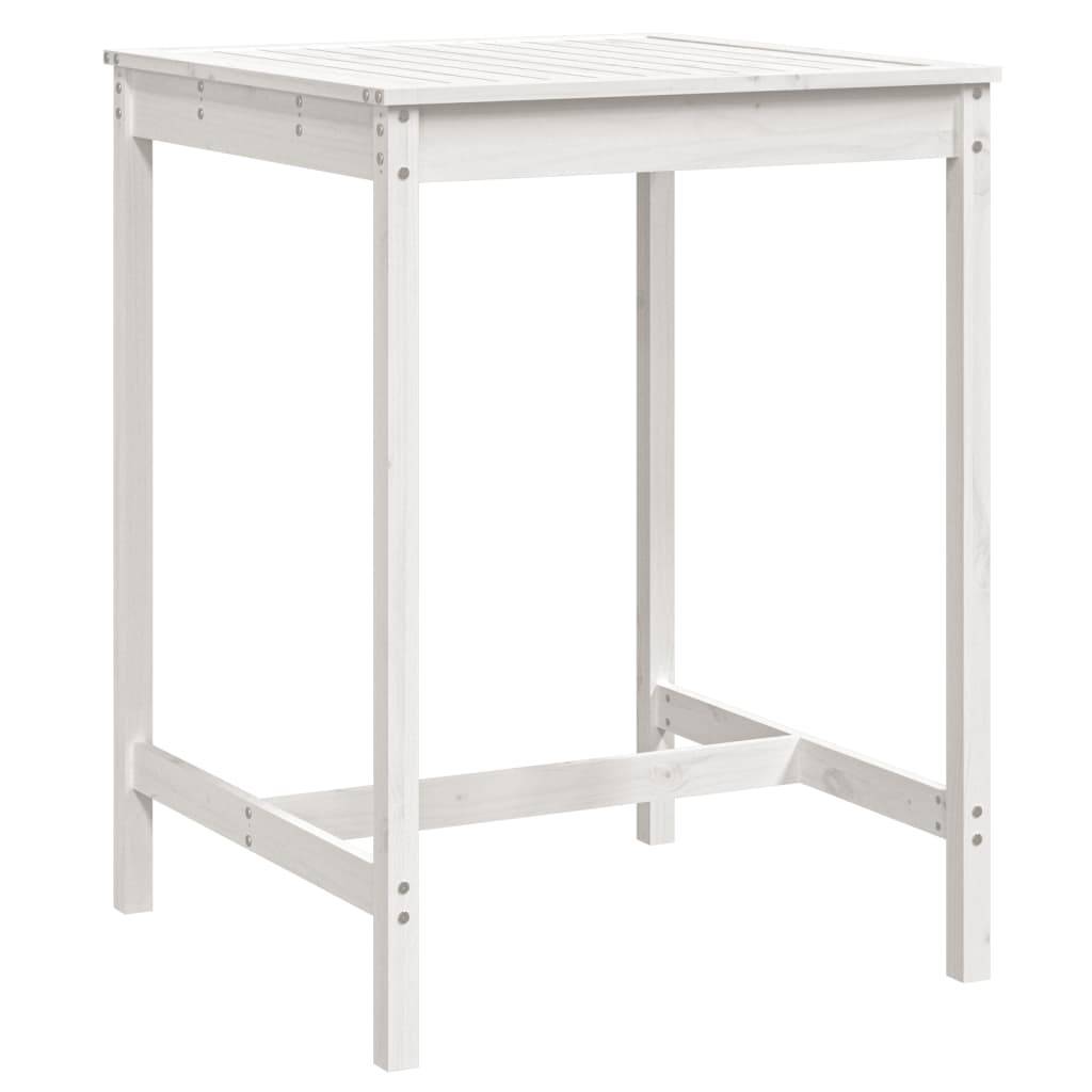 Table de jardin bois massif de pin blanc 82,5 x 82,5 x 110 cm - PANGIVO - Image 2