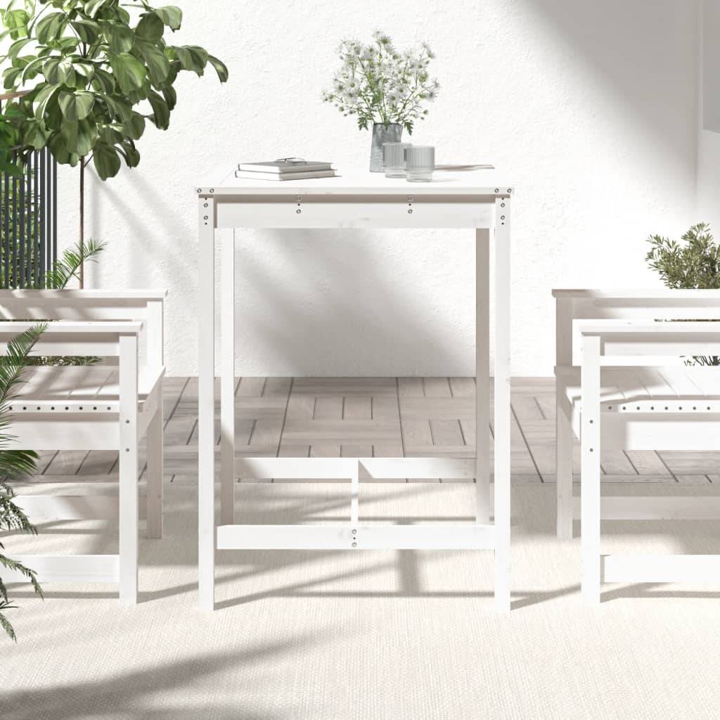 Table de jardin bois massif de pin blanc 82,5 x 82,5 x 110 cm - PANGIVO - Image 3