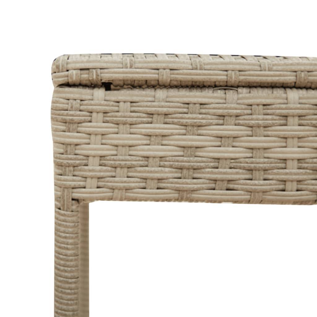 Vidaxl - Chaises longues lot de 2 avec auvents et table gris clair rotin vidaXL 3261574 - Image 5