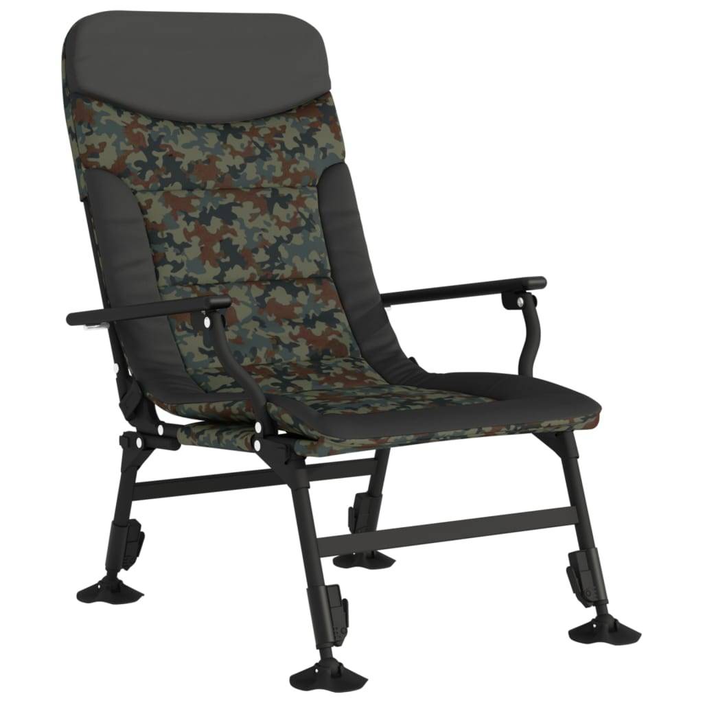Chaise de pêche acier et tissu camouflage 75 x 58 x 104 cm - PANGIVO - Image 2