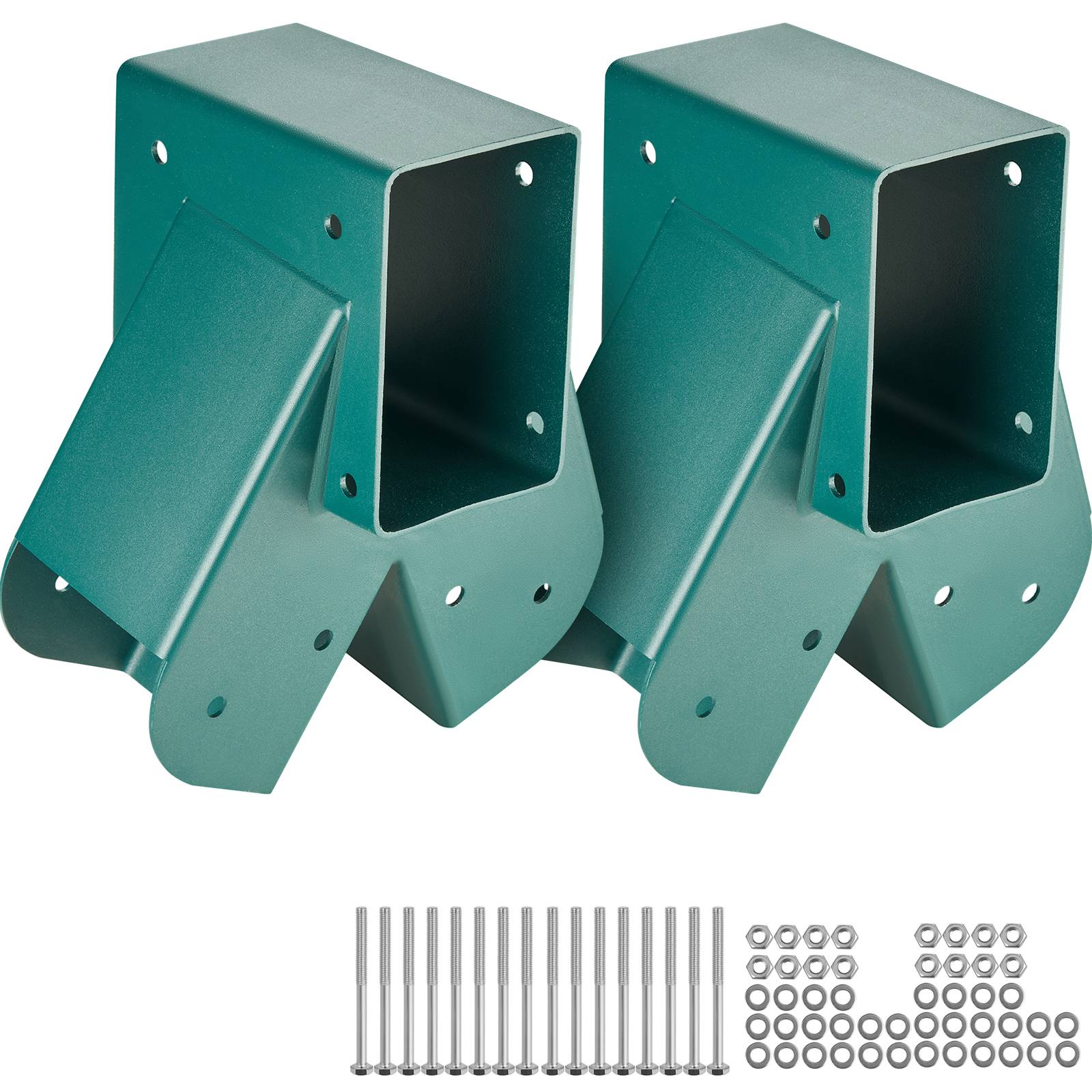 VEVOR Raccord balançoire 2 pièces, acier carbone, support poteau poutre. Vert. - Image 1