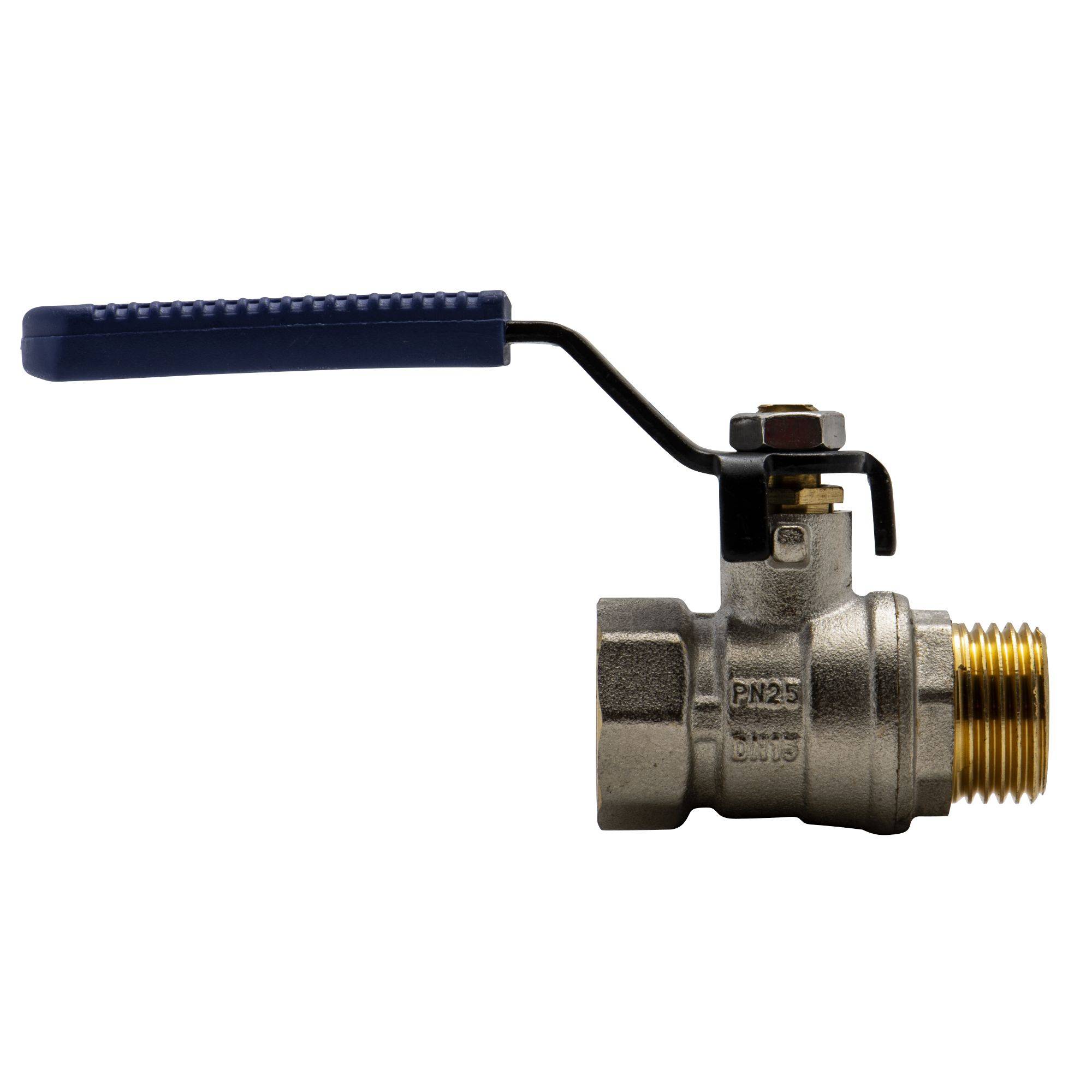 Vanne sphère laiton 1/4 tour mâle - femelle 1/2" - Image 1