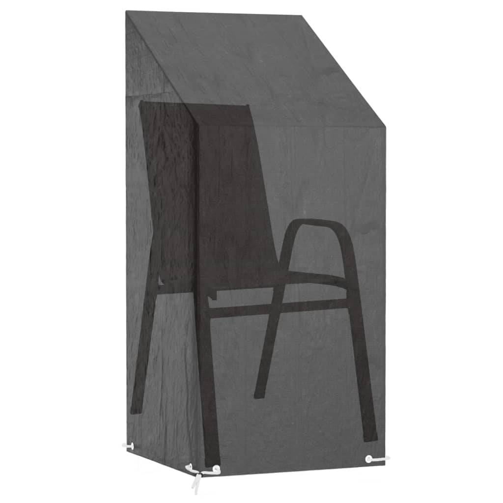 Housses de chaise de jardin 2 pcs 8 œillets 65x65x110/150 cm PE - Image 5
