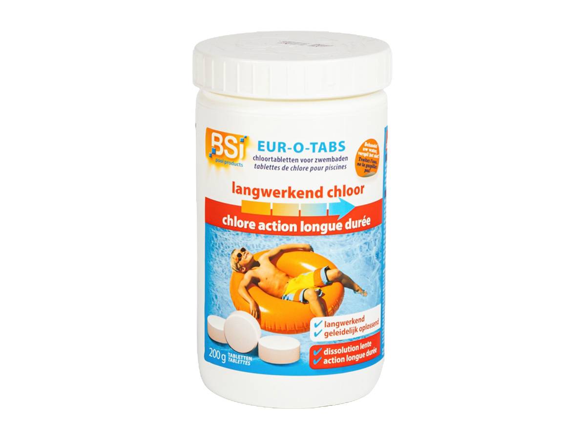 BSI - Chlore Lent - Action Longue Durée - Dissolution Lente - Désinfection - Pour Piscine 30m³ et Plus - Galets 200g - 1kg - Imagen 2