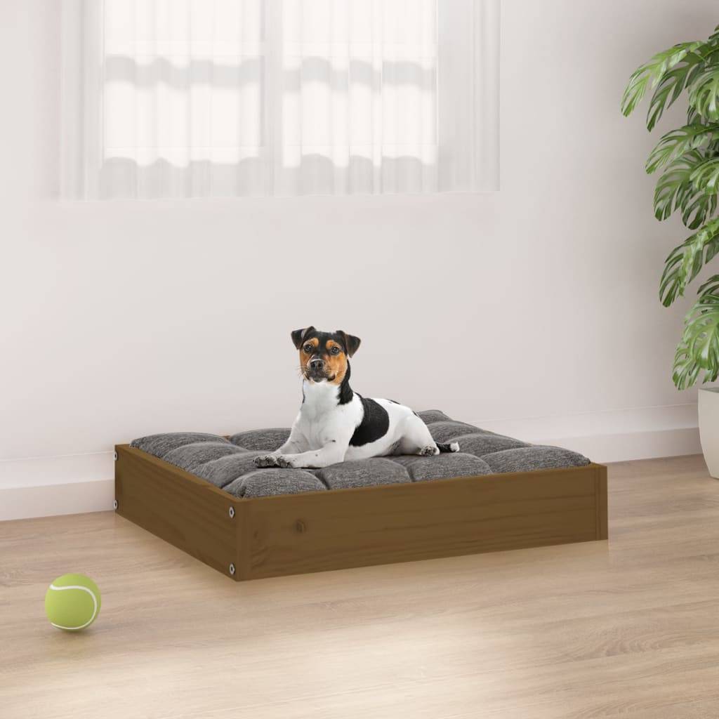 Vidaxl - Lit pour chien Marron miel 51,5x44x9 cm Bois de pin solide vidaXL 820849 - Imagen 1