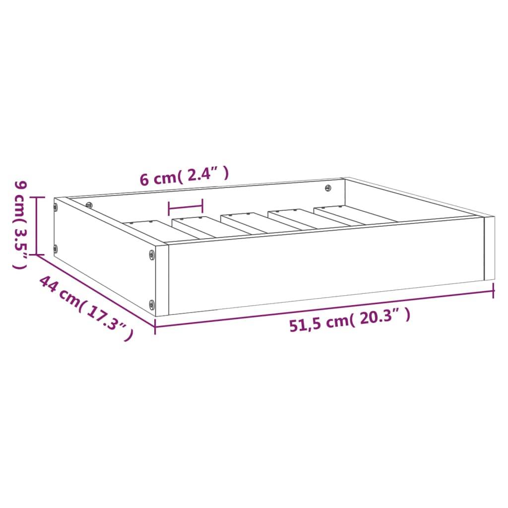 Vidaxl - Lit pour chien Marron miel 51,5x44x9 cm Bois de pin solide vidaXL 820849 - Imagen 3