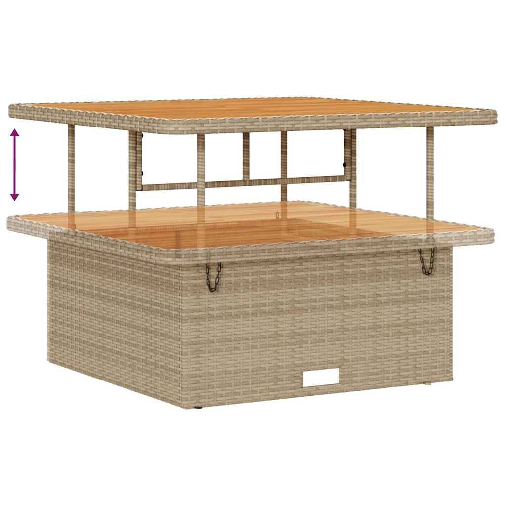 Grand Canapé Extérieur 17 Pcs Beige Crème Polyrotin Réception et Acacia pour Grands Jardins et Terrasses – ComfortXL Outdoor Living - Image 9