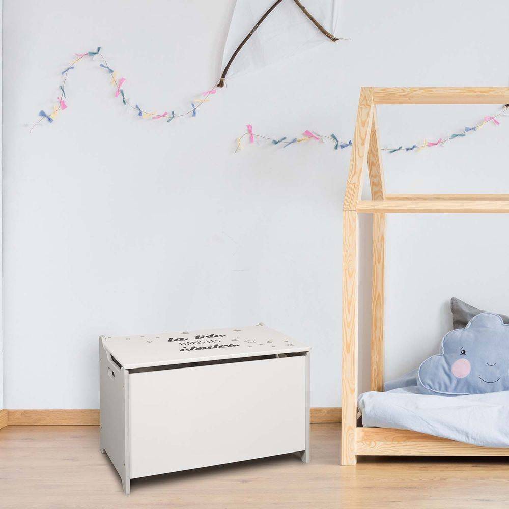 The Home Deco Kids - Coffre à jouets en bois MDF La tête dans les étoiles - Image 2