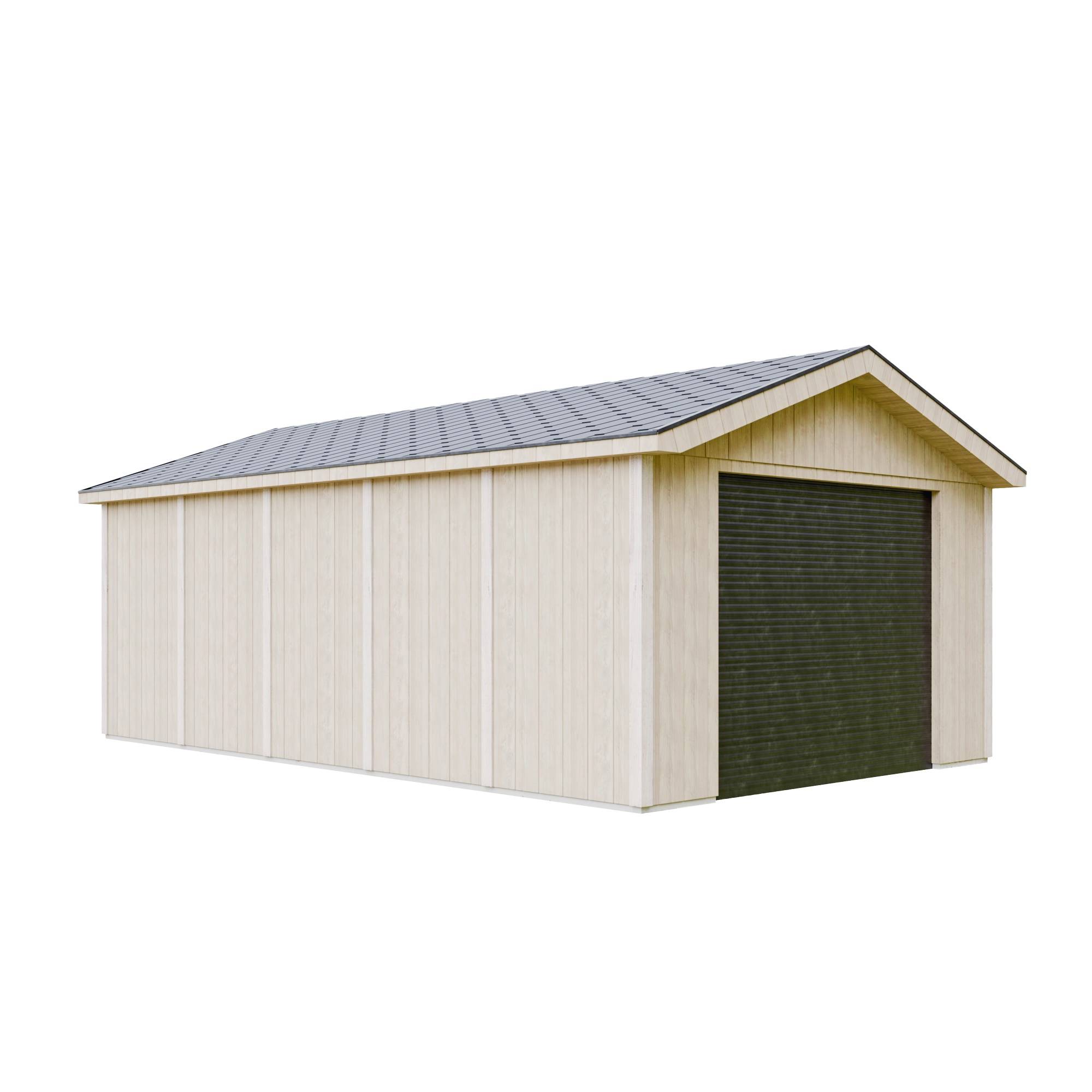 Timbela - Garage Qualité Premium 21 m² / L378xl648 cm - garage pour auto, moto, vélos, machines de jardinage - Timbela M992B-CAVERN STEEL - Image 3