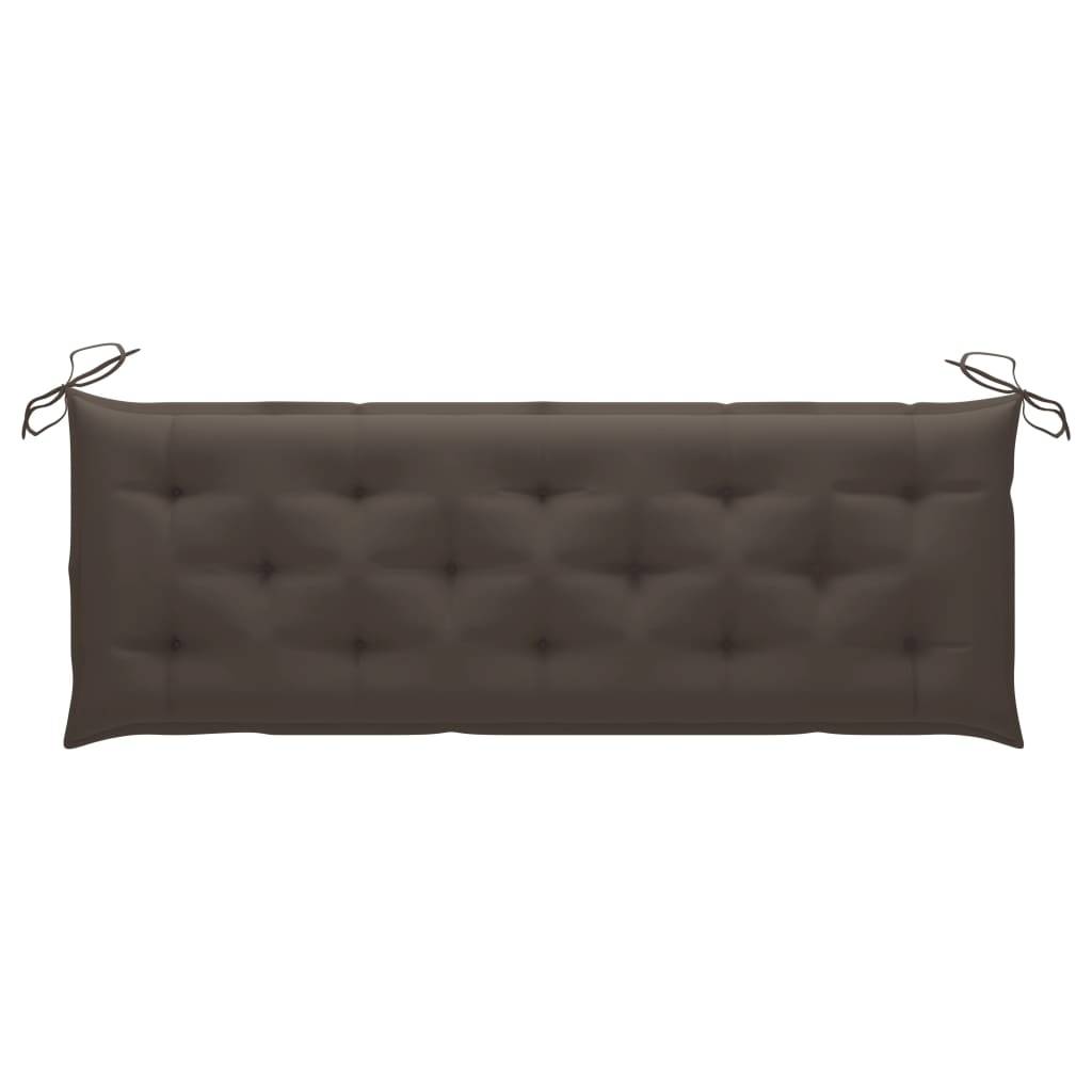 Helloshop26 - Banc de jardin meuble de patio d'extérieur terrasse empilable et coussin 159 cm bois de teck massif - Imagen 4