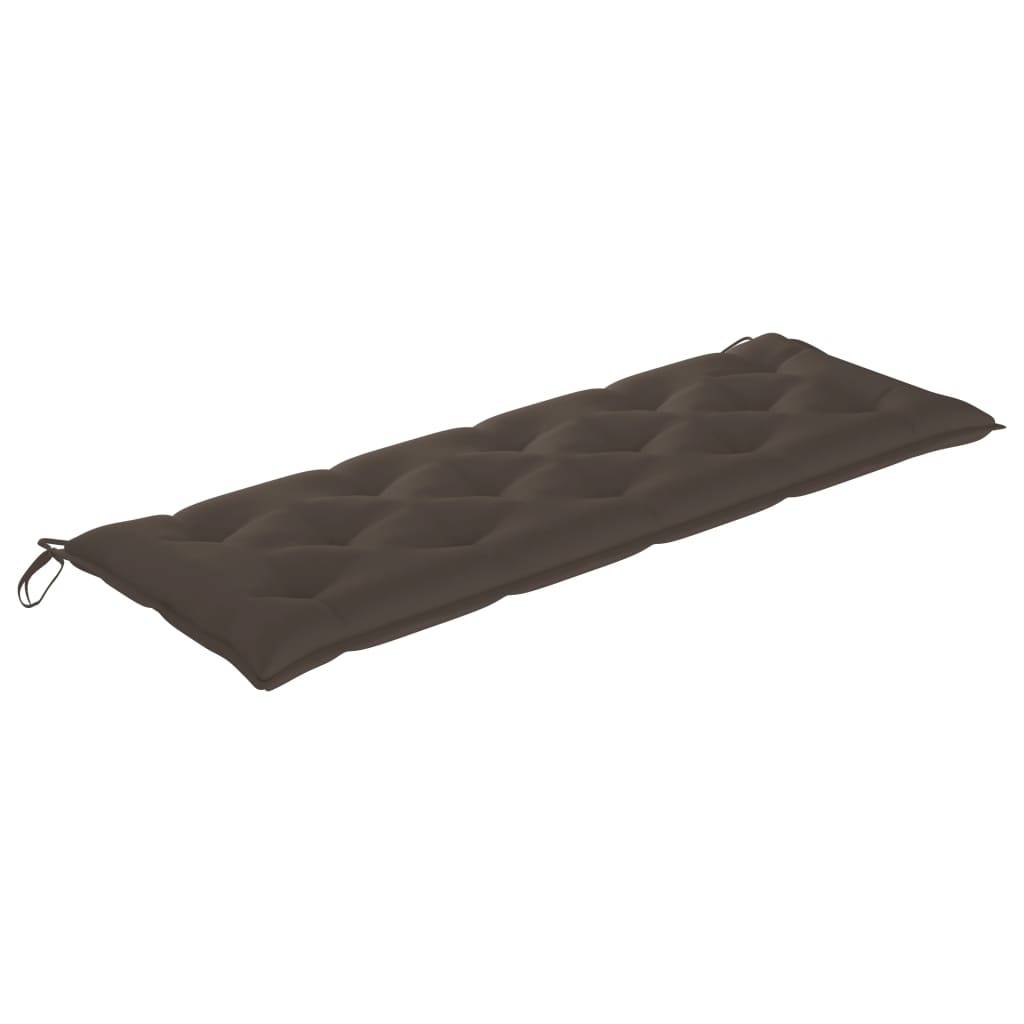 Helloshop26 - Banc de jardin meuble de patio d'extérieur terrasse empilable et coussin 159 cm bois de teck massif - Imagen 2