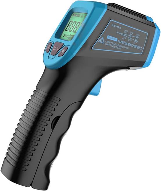 Thermomètre infrarouge, thermomètre laser numérique sans contact avec écran LCD, bleu-Lytech - Image 1