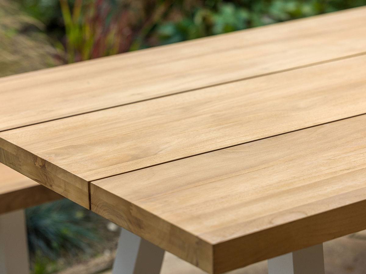 Banc esprit bord de mer - JARDILINE - Aluminium/Bois - Naturel - Imagen 6