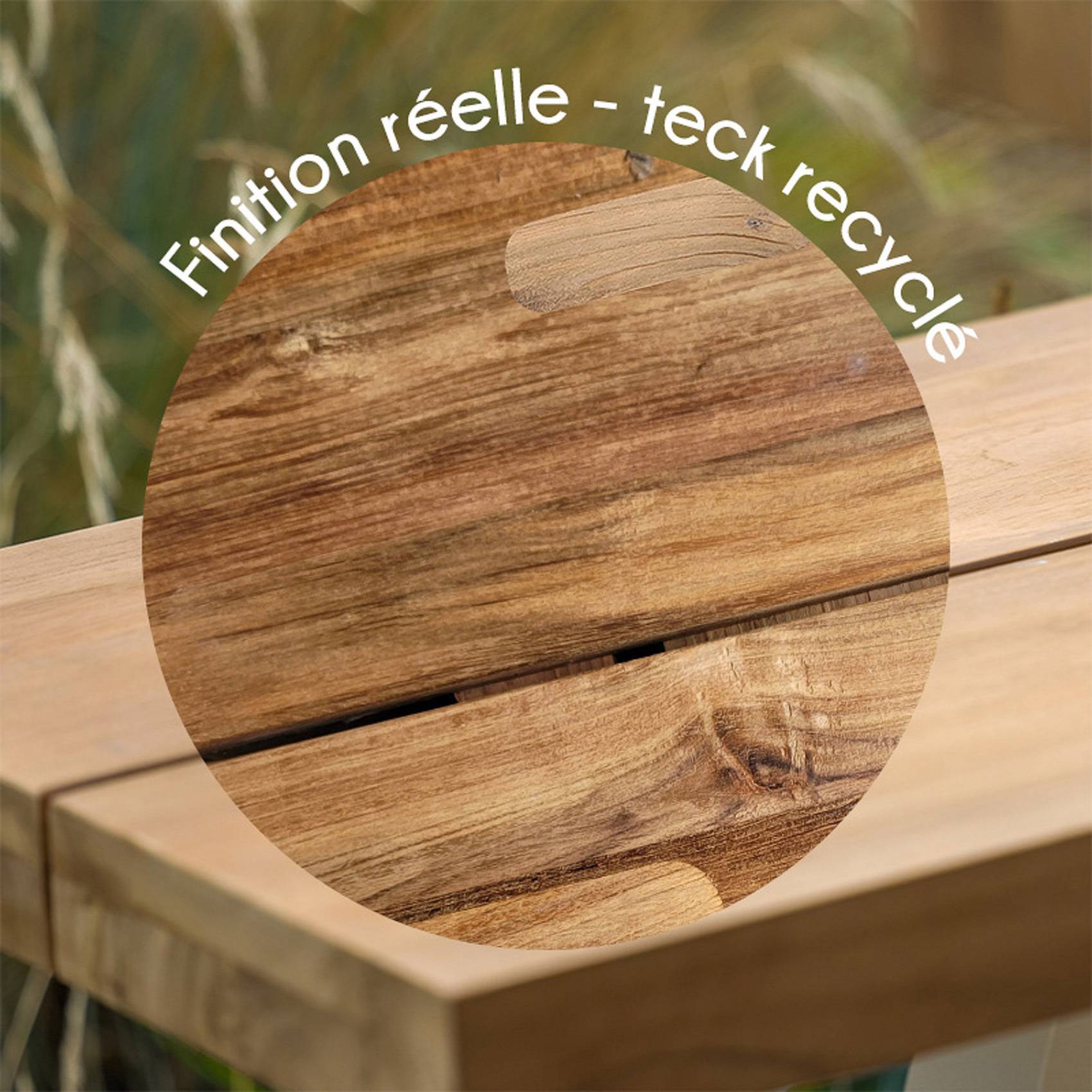 Banc esprit bord de mer - JARDILINE - Aluminium/Bois - Naturel - Imagen 3