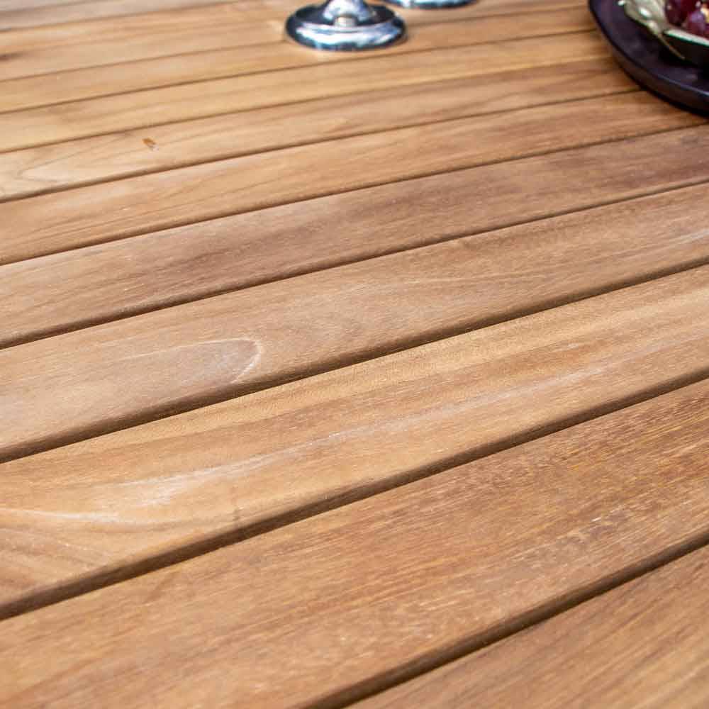 Wilsa Garden - Ensemble de jardin aluminium et teck noir extensible 6/10P BALITECK - Imagen 5