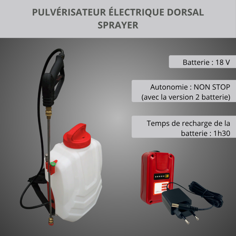 Pulvérisateur Électrique Dorsal Sprayer 15L avec 2 Batteries Rechargeables - Forum Equipement - Pulvérisateur à dos à Batterie Jardin Toiture Façade - Image 5