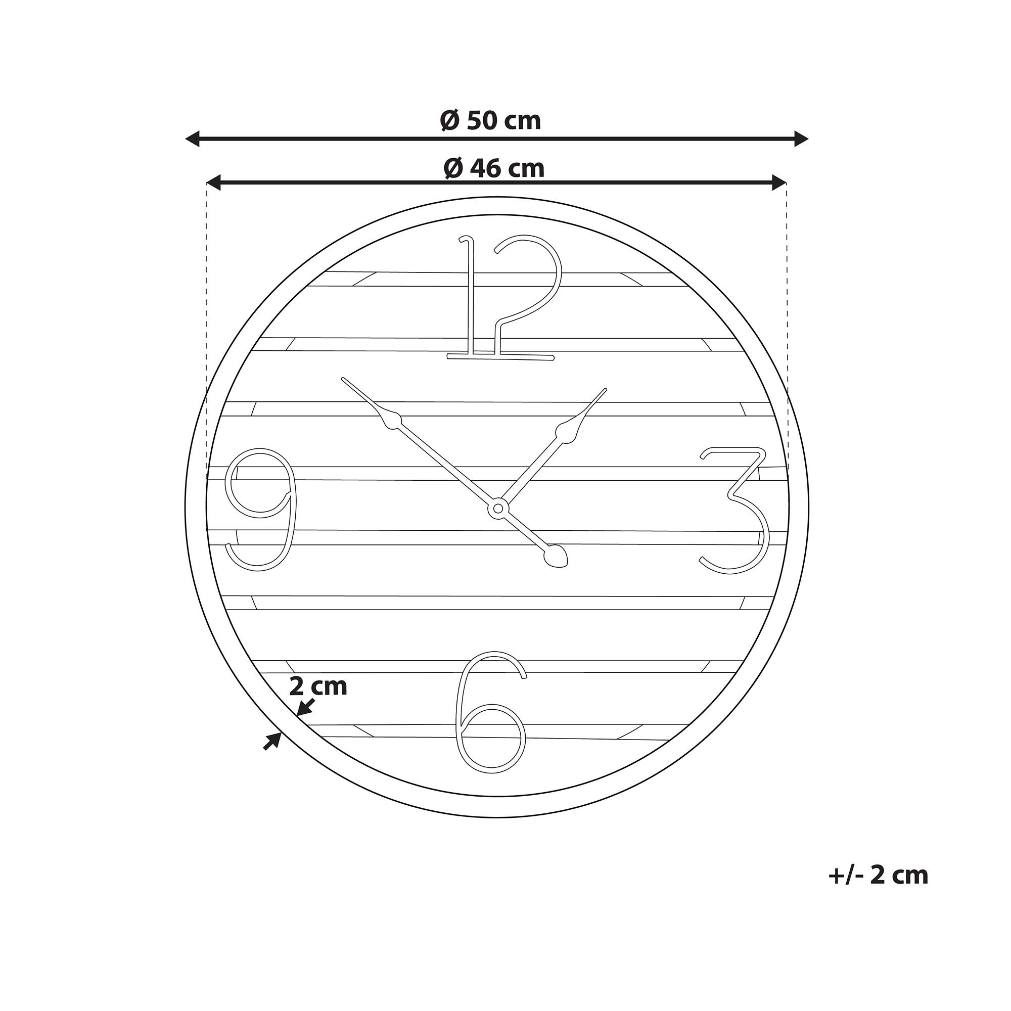 Beliani - Horloge murale Bois de sapin Marron foncé ARRIAGA - 50x2x50- Beliani - Image 3