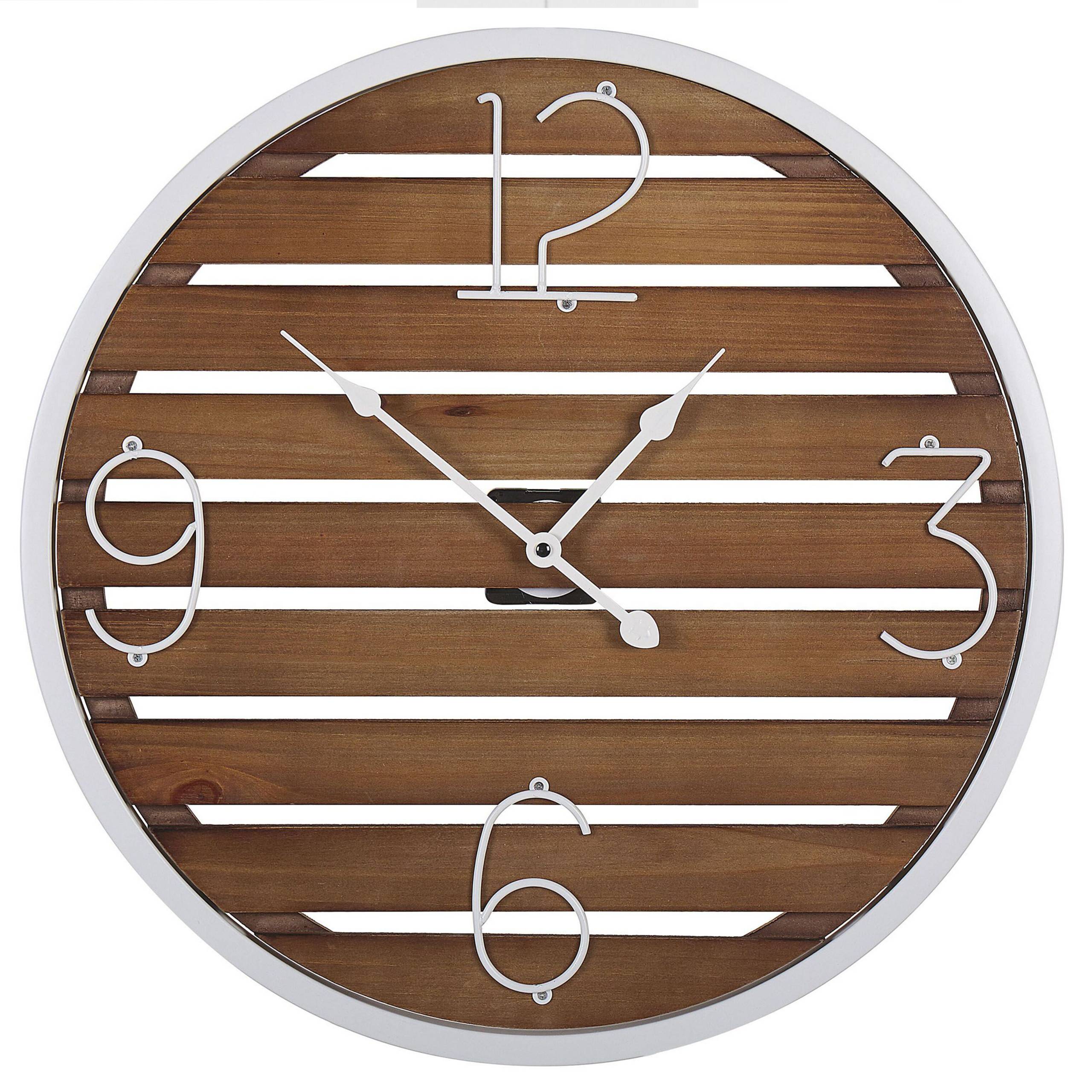 Beliani - Horloge murale Bois de sapin Marron foncé ARRIAGA - 50x2x50- Beliani - Image 2