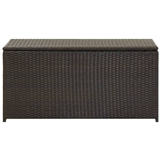 Coffre de rangement - Boîte de rangement extérieure - Coffre de jardin résine tressée 100x50x50 cm marron - Image 1