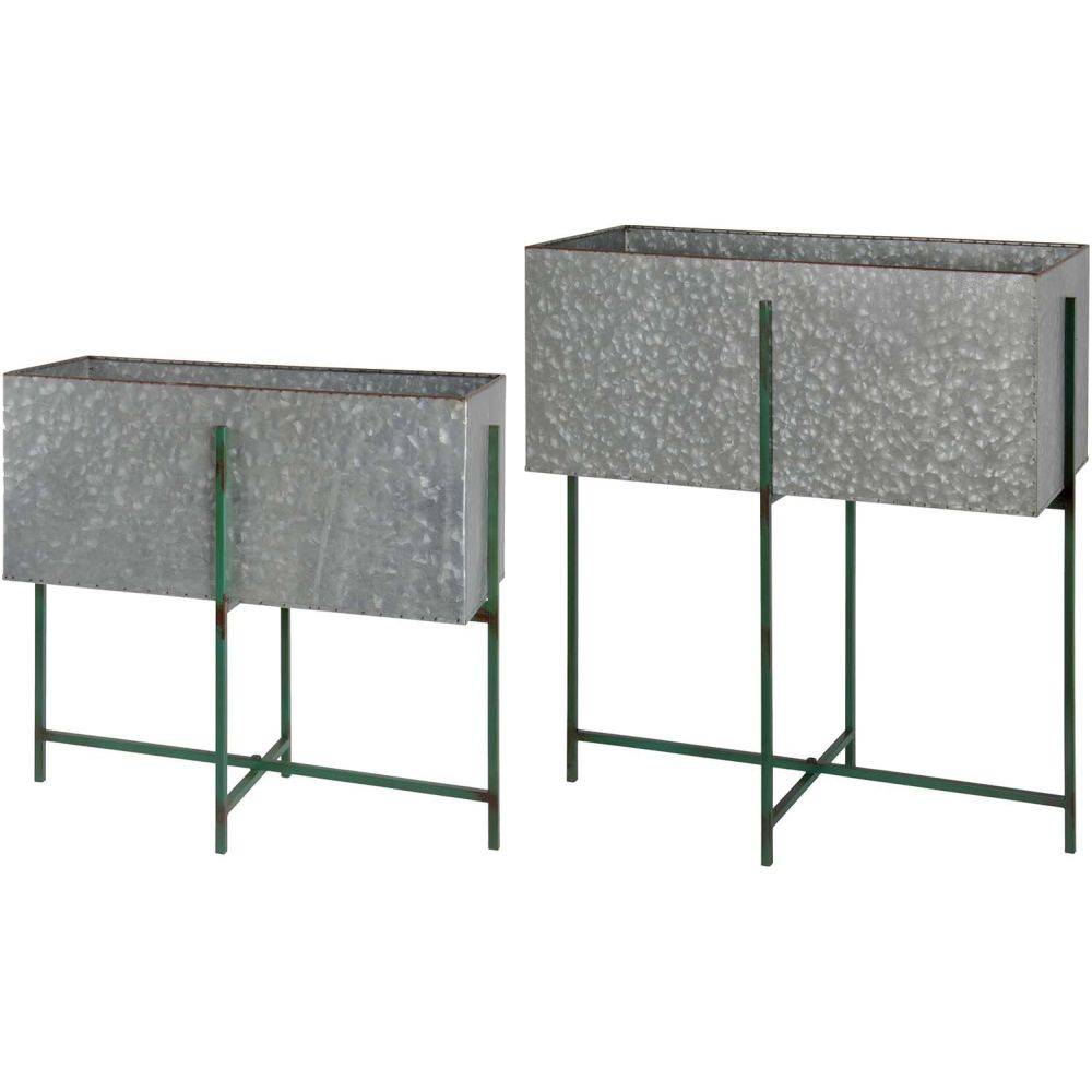 Esschert Design - Pot de fleur sur pied rect. ensemble / 2 - Imagen 3