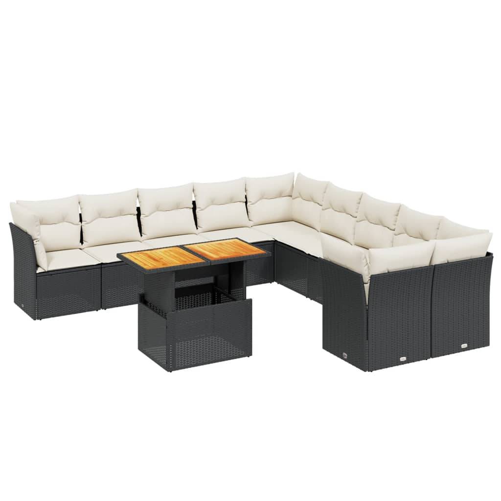 ComfortXL - Salon de jardin 11 places modulable résine tressée avec table haute ajustable noir – ComfortXL Outdoor Living - Image 2