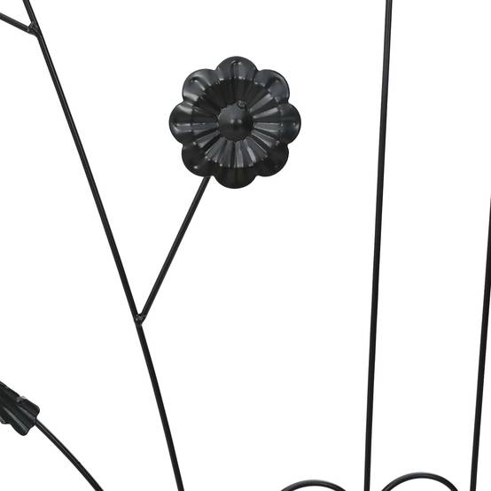Barrière de jardin Décorative Acier Noir Lot de 3 Panneaux pour Fleurs 112x40cm - ComfortXL Outdoor Living - Image 8