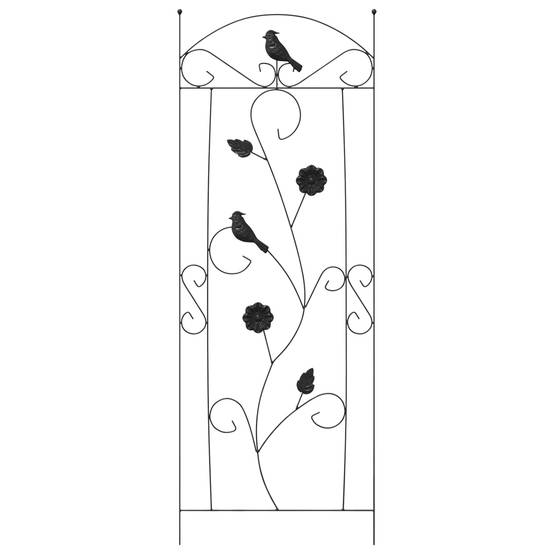 Barrière de jardin Décorative Acier Noir Lot de 3 Panneaux pour Fleurs 112x40cm - ComfortXL Outdoor Living - Image 6