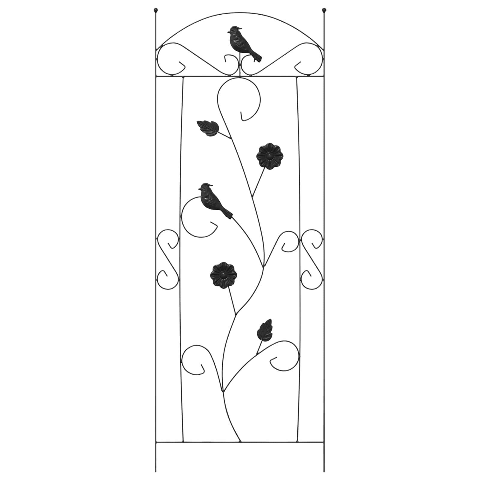 Barrière de jardin Décorative Acier Noir Lot de 3 Panneaux pour Fleurs 112x40cm - ComfortXL Outdoor Living - Image 6