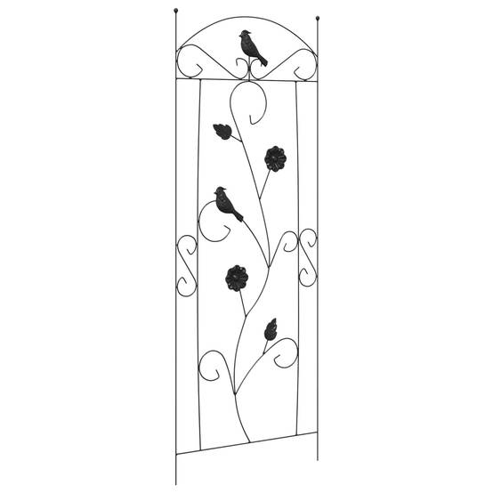 Barrière de jardin Décorative Acier Noir Lot de 3 Panneaux pour Fleurs 112x40cm - ComfortXL Outdoor Living - Image 5